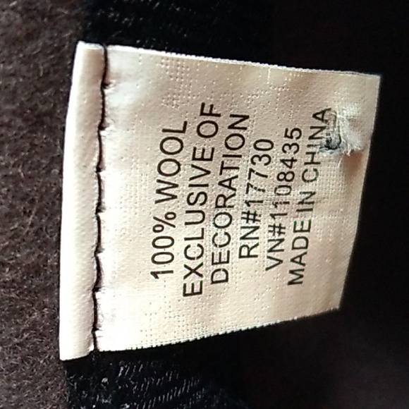 🔱 Women's Wool Wide Brim Fedora Hat PUTTY  EUC - Picture 6 of 16